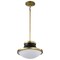 Nuvo Lafayette 1-Light Pendant 14 in. Matte Black/Natural Brass White Opal Glass 60/7907 - alternate 3